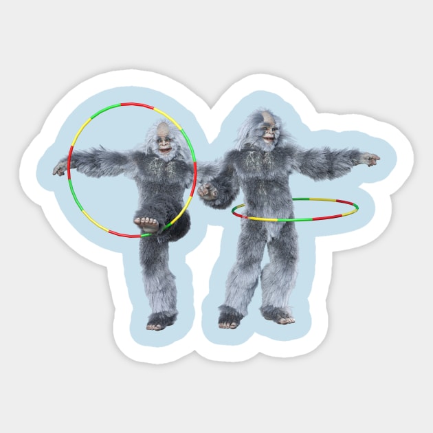 Yeti Hula Hoop Sticker by vonHobo